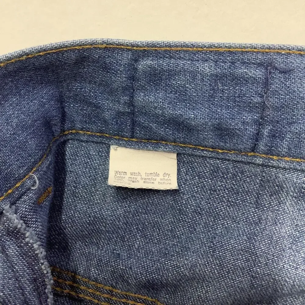 Vintage Levis Jeans Mens 32x31 Blue Wash Straight Leg Zip Fly Denim Orange Tab